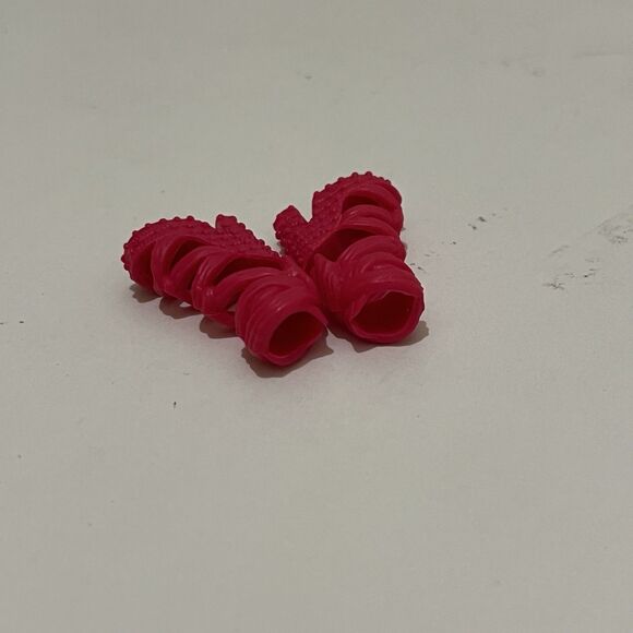 Model Muse Barbie Doll Resort Style 2011 FASHIONISTAS PINK SHOES FAUX TIE WEDGE - Picture 6 of 6